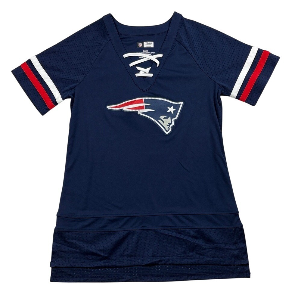 NFL Fanatics Team Apparel New‎ England Patriots Women's Size Medium Blue Jersey